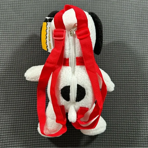Snoopy Sherpa Plush Backpack Peanuts White Soft Stuffed Mini Backpack NWT - Picture 2 of 7